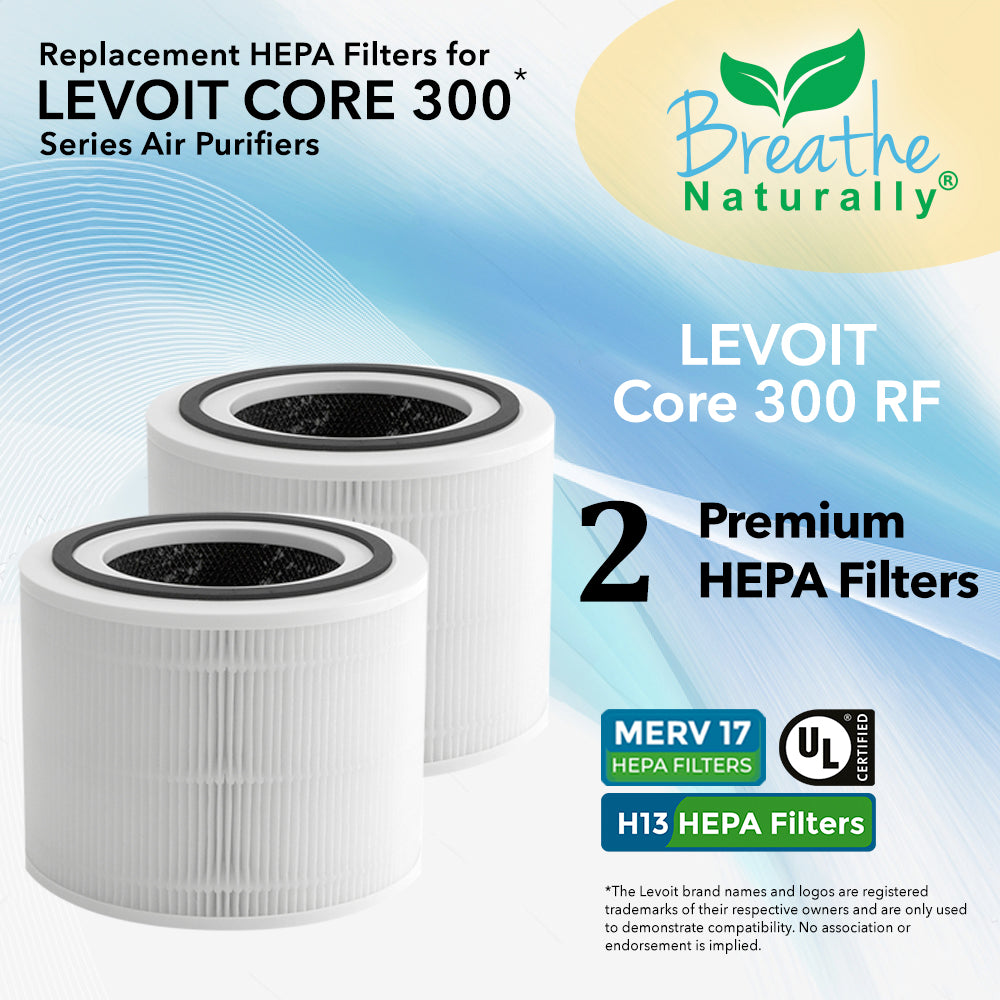 2 HEPA, 2 carbon filters, & 2 pre-filters Levoit Core 300