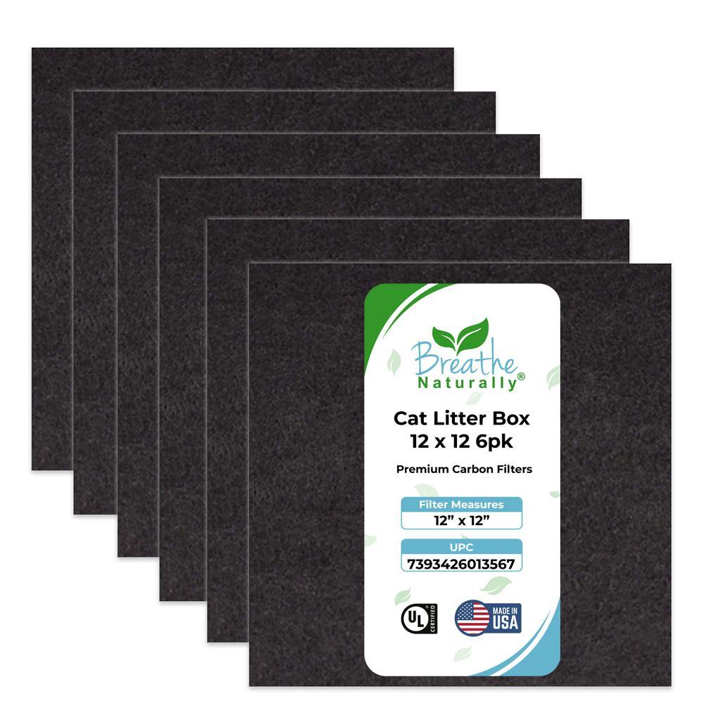 Cat Litter Box Replacement Carbon Pre Filter 12 x 12 2 Filters